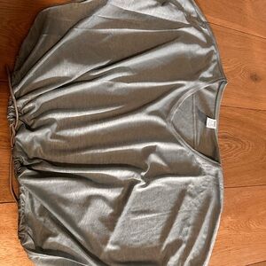 Blue/Light teal athletic drawstring top